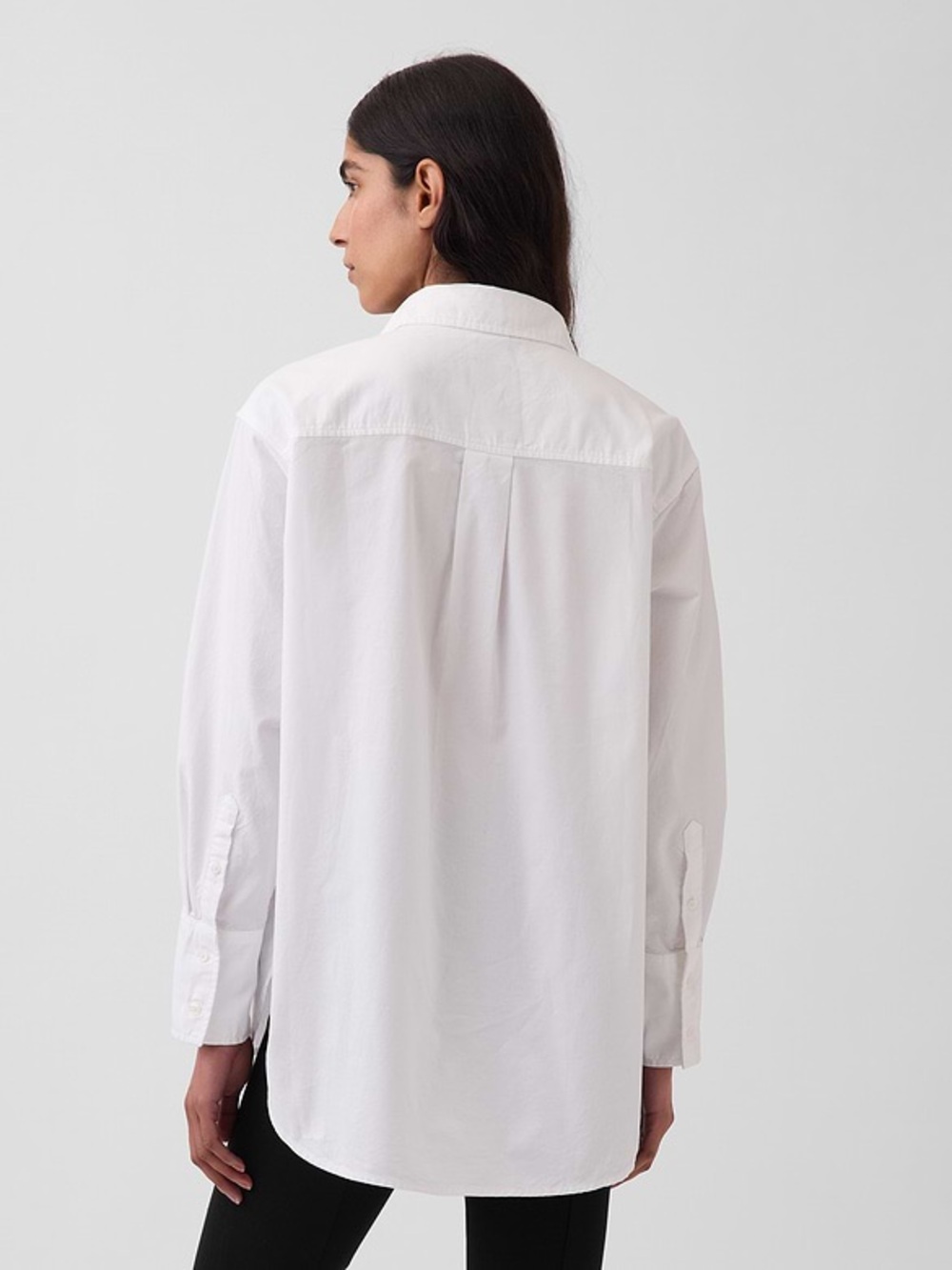 Gap Big Shirt XXL Tall White Organic Cotton Poplin Oversized Button Down - Picture 2 of 8